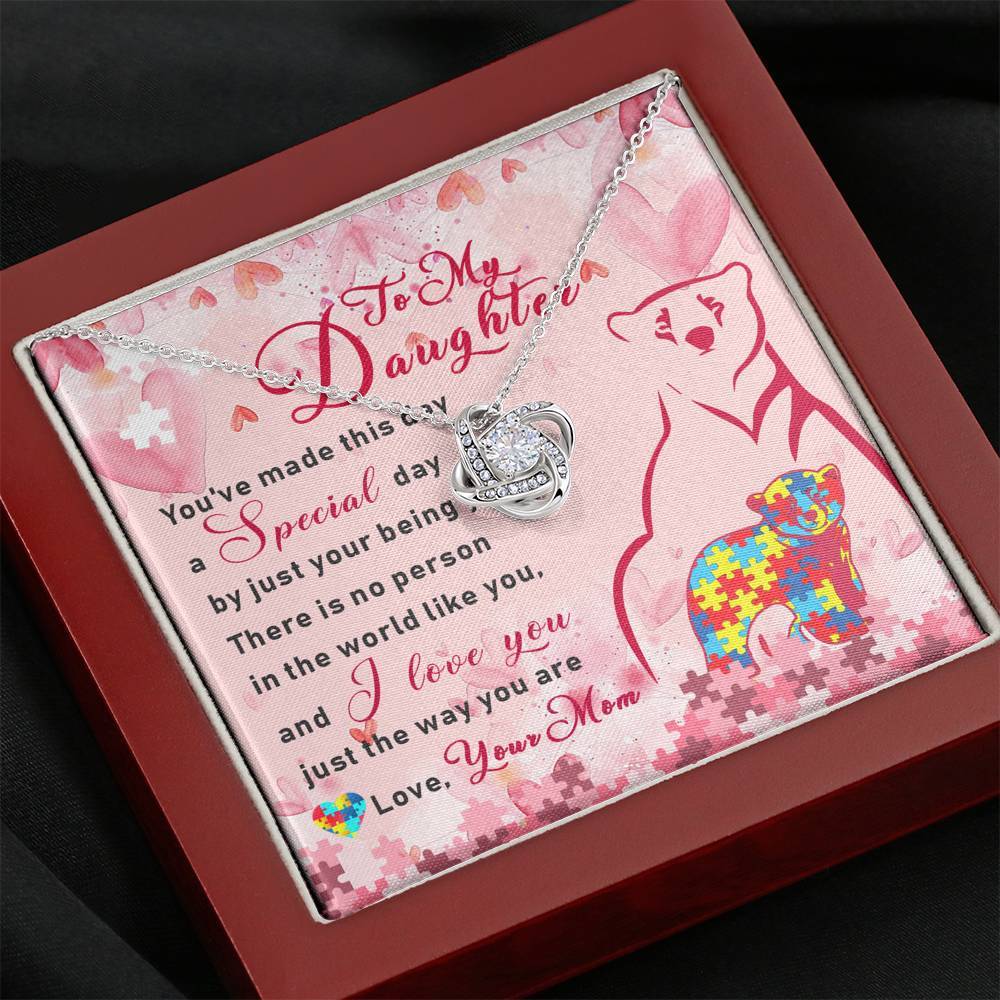 Love Knot Necklace For Autism Kids From Mom