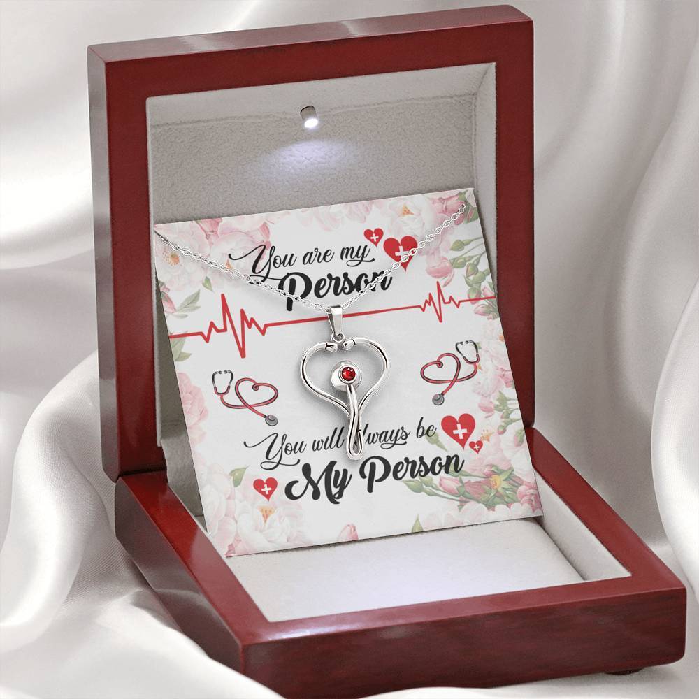 You Are My Person Interlocking Heart Necklace Jewelry