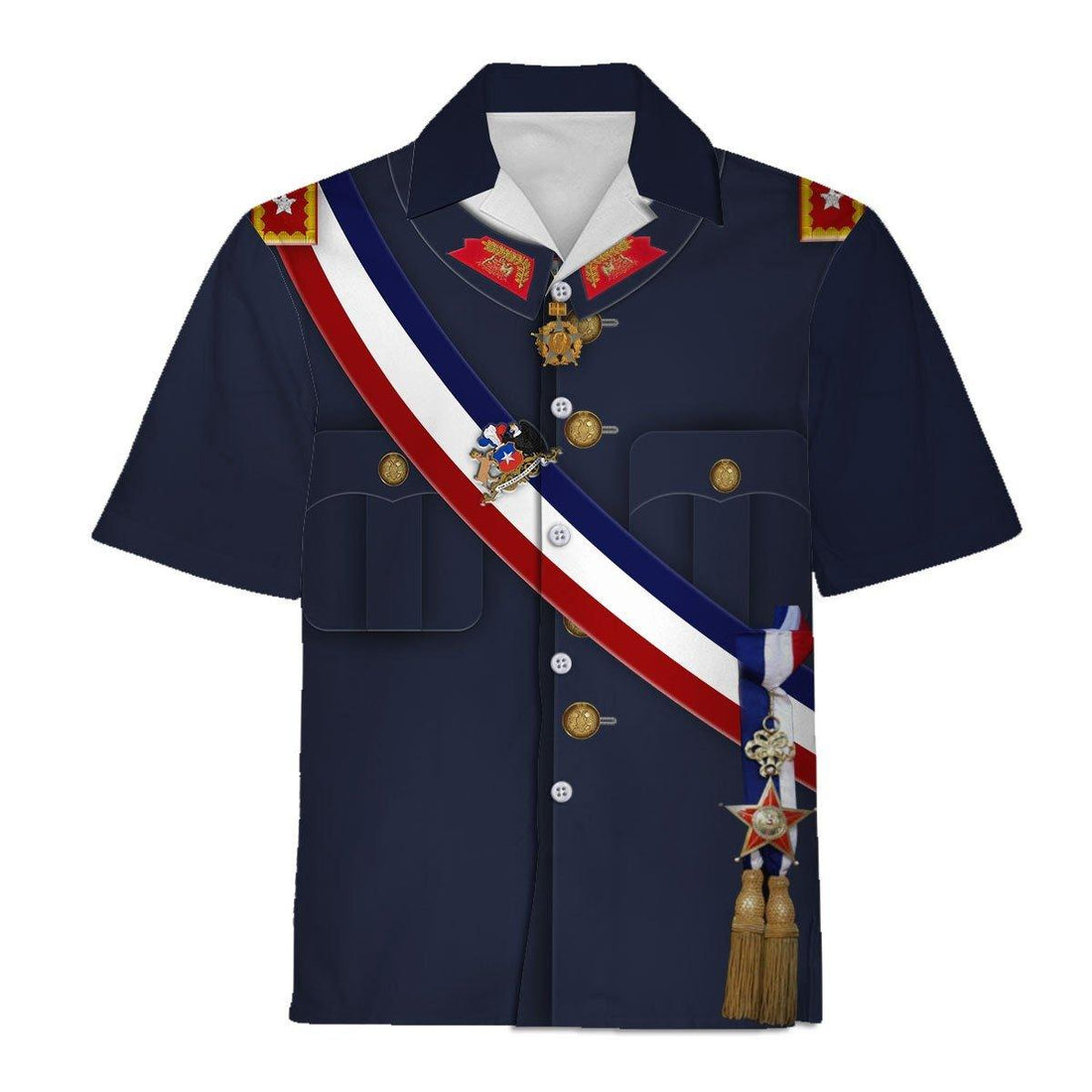 Augusto Pinochet Ugarte Chilean General Former President of Chile Unisex Hawaiian Shirt - Gearhomie.com