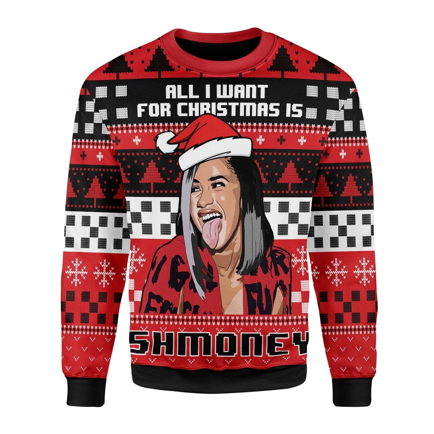 YMskins Christmas Sweater All I Want For Christmas Is Some Money 3D Apparel