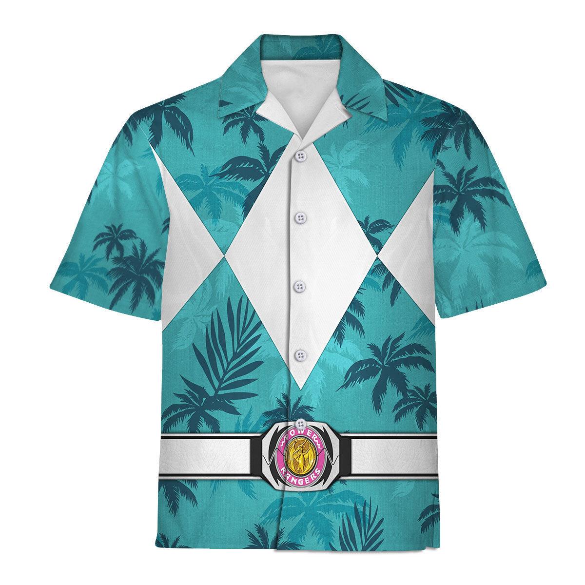 Belt Pink Ranger x Tommy Vercetti Hawaiian Shirt Beach Shorts - Gearhomie.com