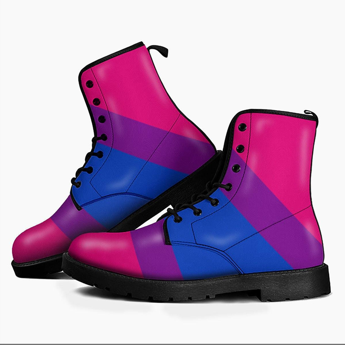 Bisexual Flag Leather Boots - DucG