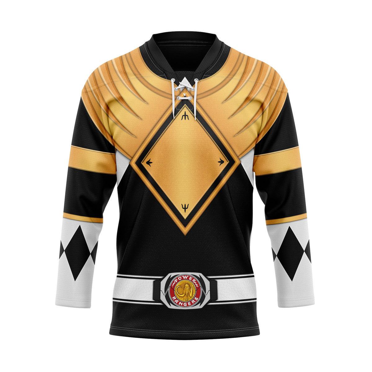 Black Ranger Dragon Shield Hockey Jersey - Gearhomie.com