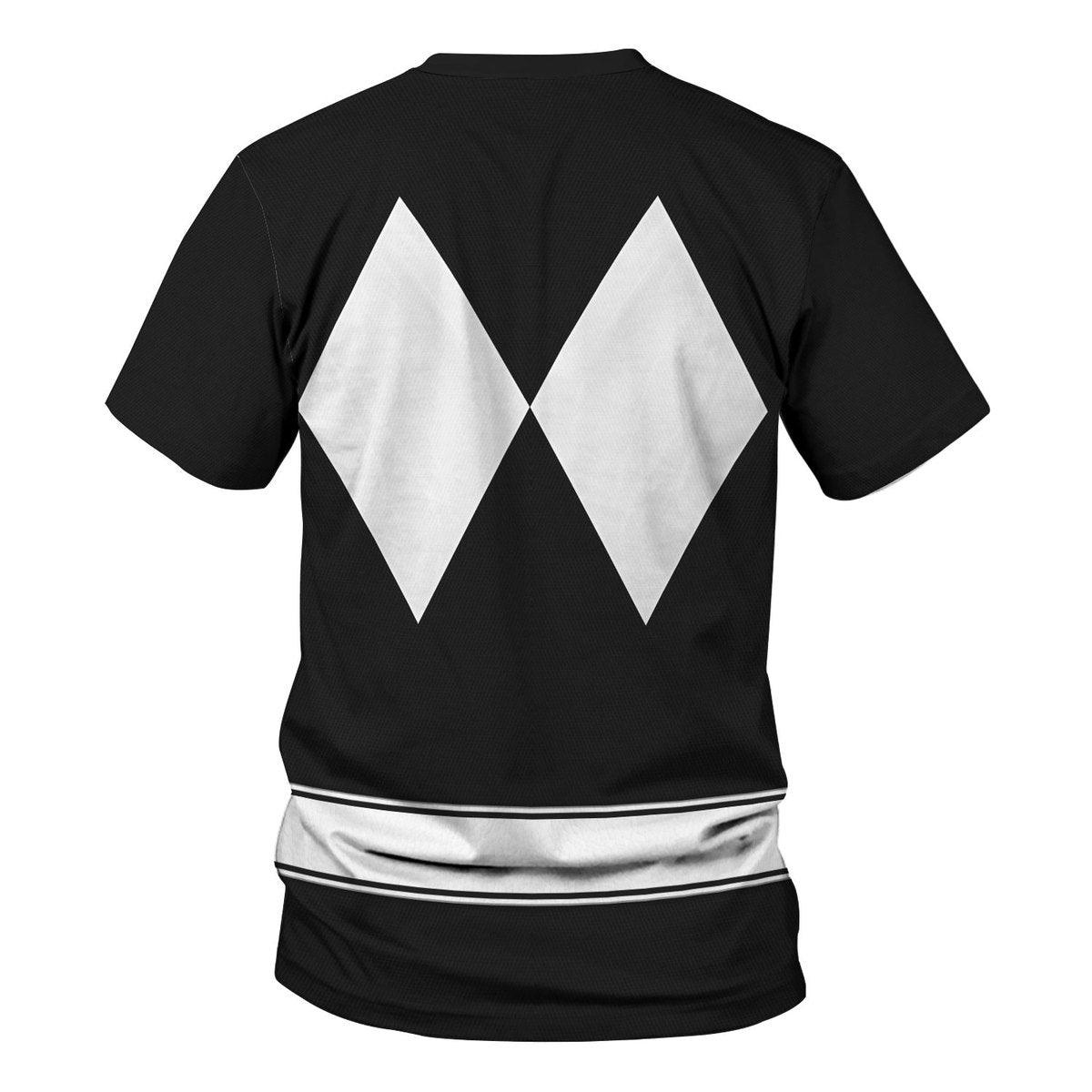 Black Ranger Mighty Morphin The Movie (1995) Hoodies Sweatshirt T-shirt Hawaiian - Gearhomie.com