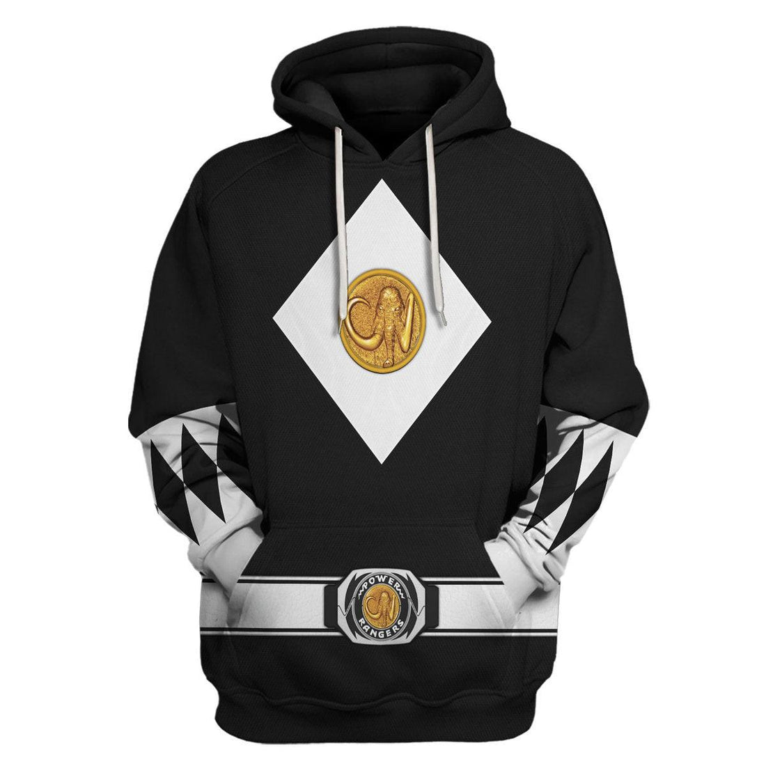 Black Ranger Mighty Morphin The Movie (1995) Hoodies Sweatshirt T-shirt Hawaiian - Gearhomie.com