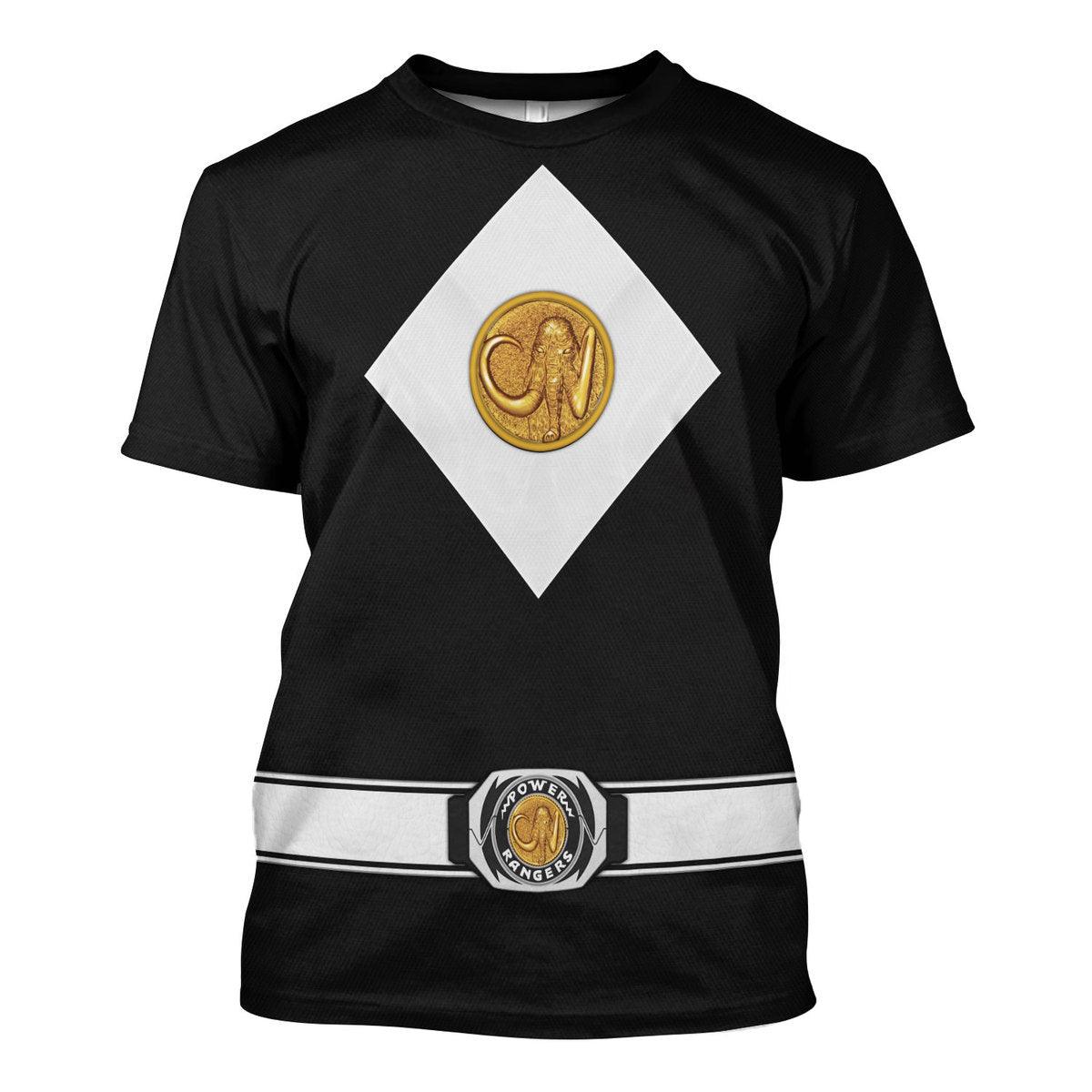 Black Ranger Mighty Morphin The Movie (1995) Hoodies Sweatshirt T-shirt Hawaiian - Gearhomie.com
