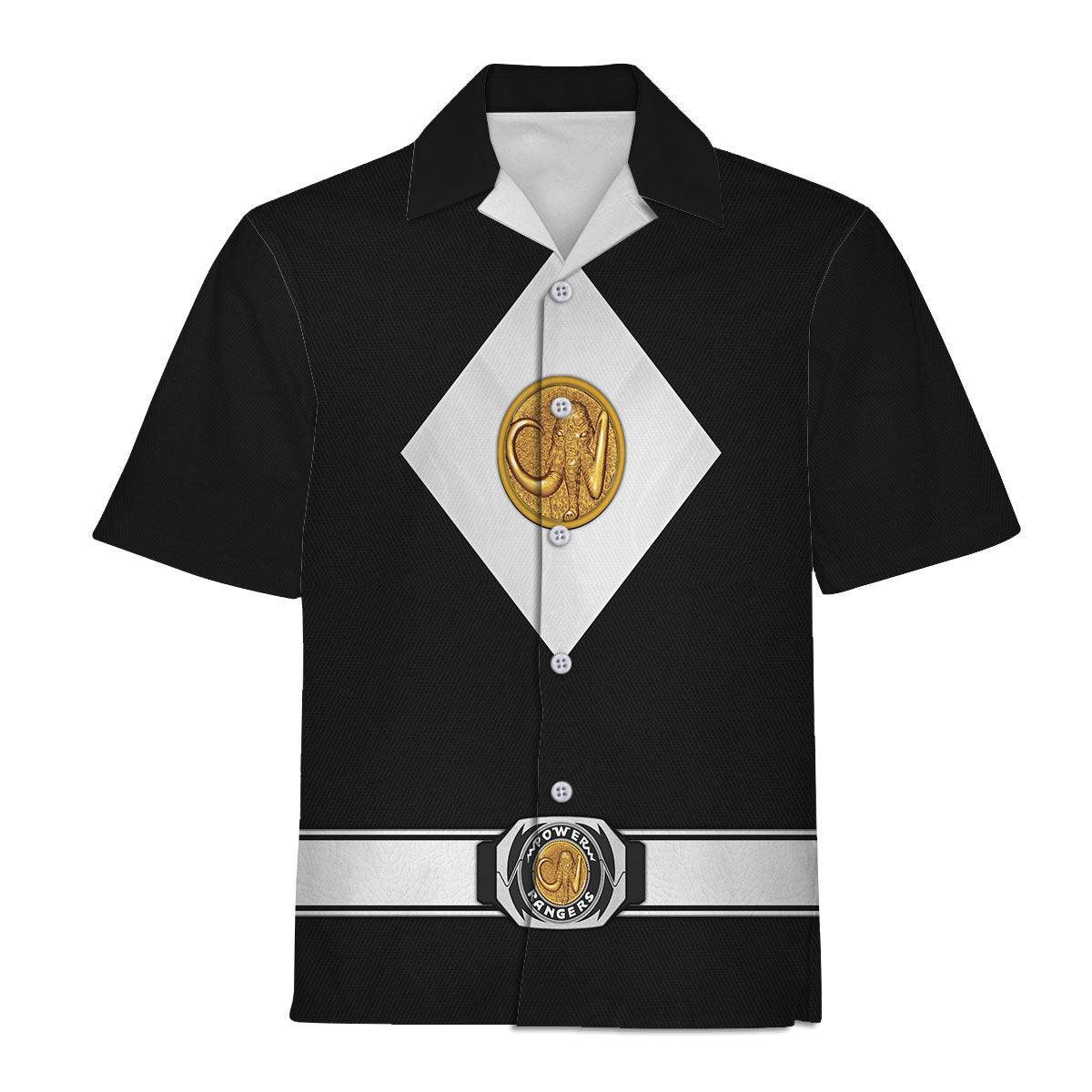 Black Ranger Mighty Morphin The Movie (1995) Hoodies Sweatshirt T-shirt Hawaiian - Gearhomie.com