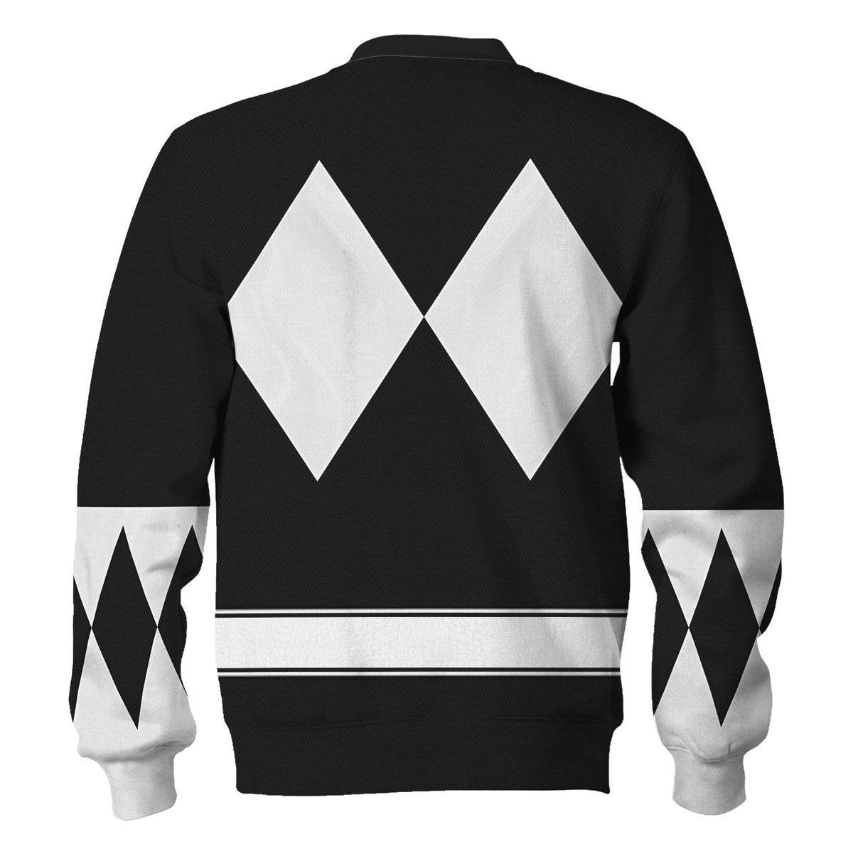 Black Ranger Mighty Morphin The Movie (1995) Hoodies Sweatshirt T-shirt Hawaiian - Gearhomie.com
