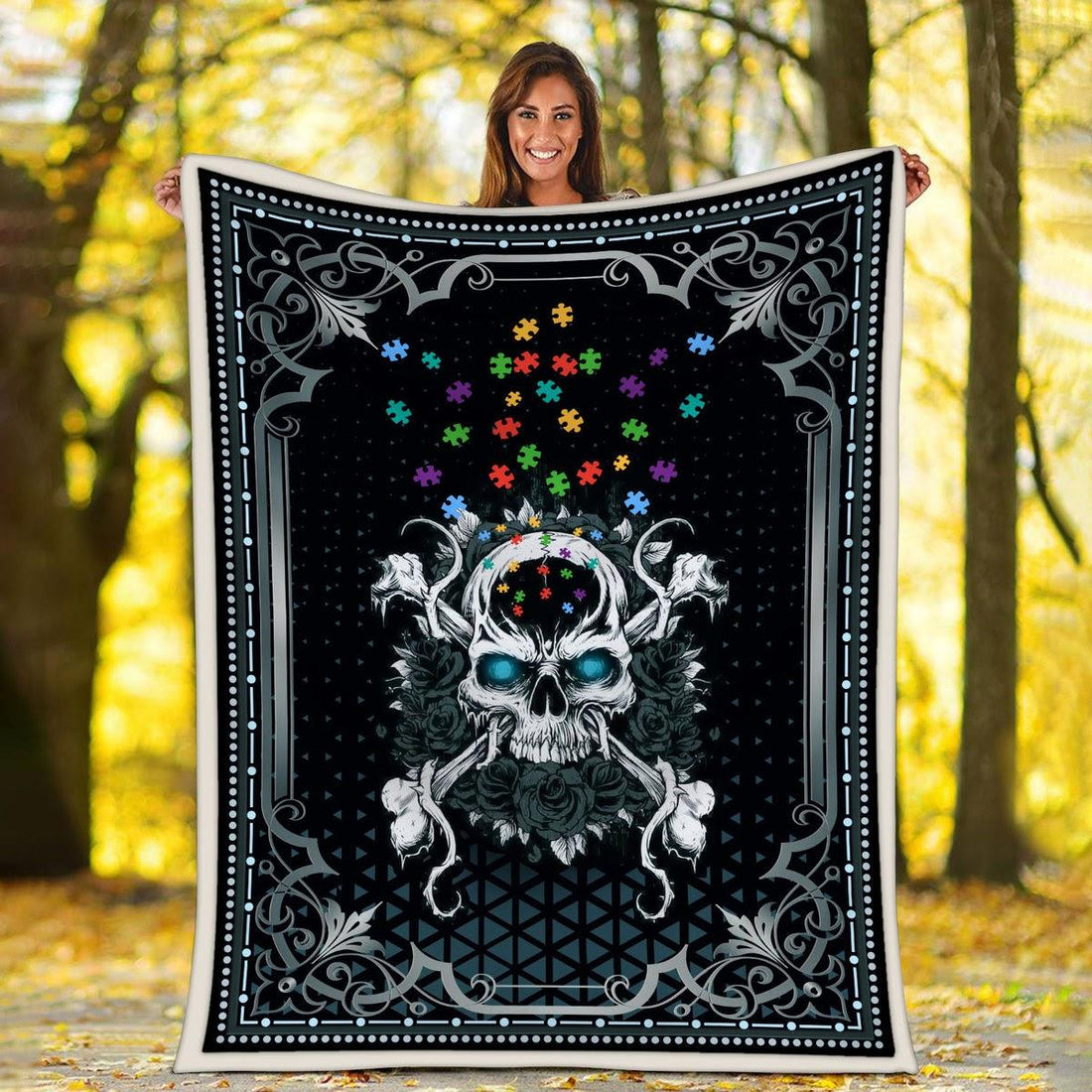 Blanket Autism Skull - DucG