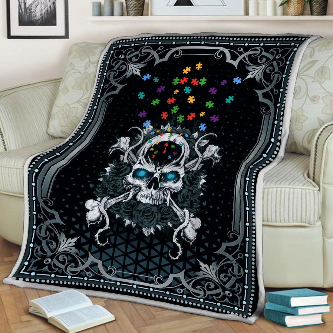 Blanket Autism Skull - DucG