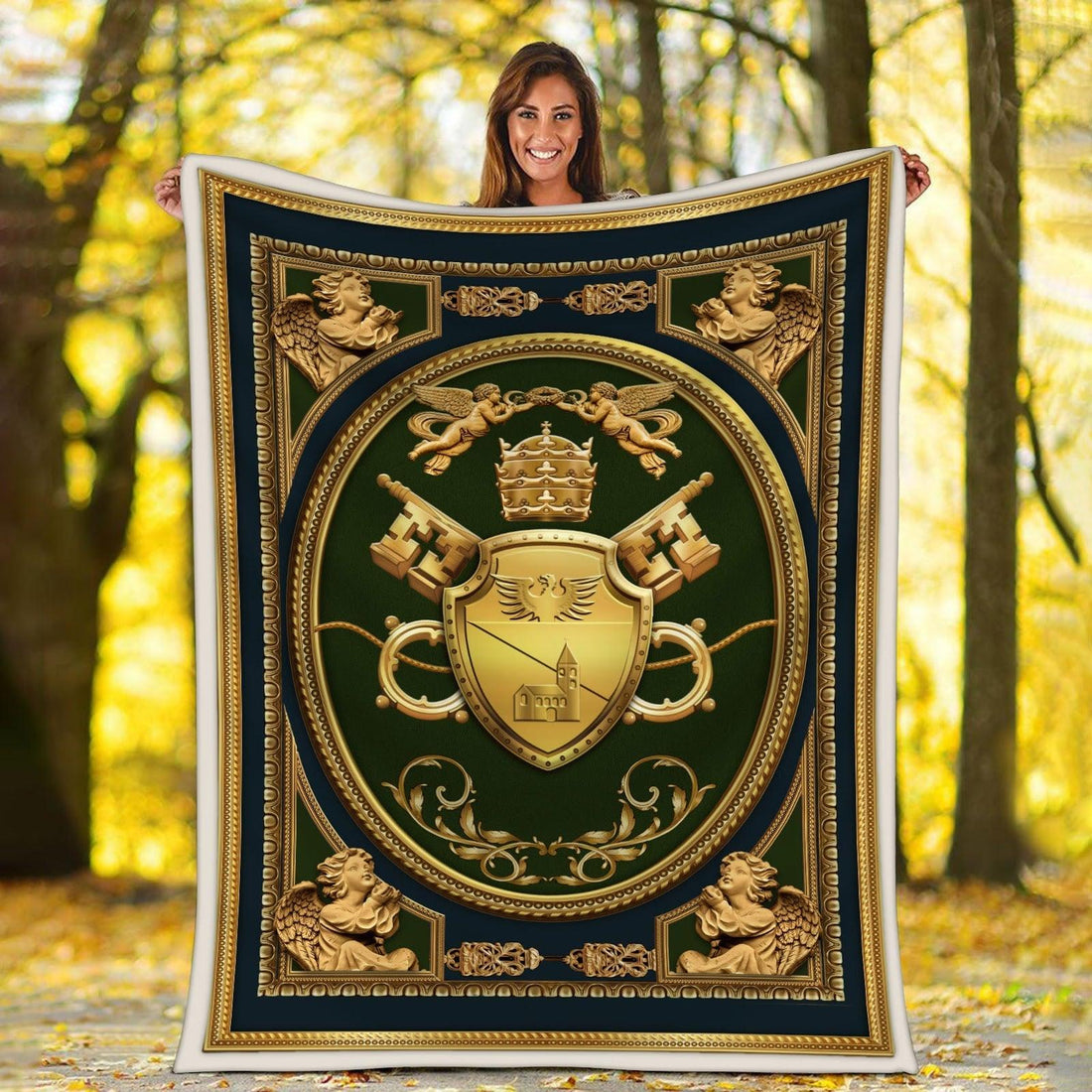 Blanket Benedict XV Coat Of Arms - DucG