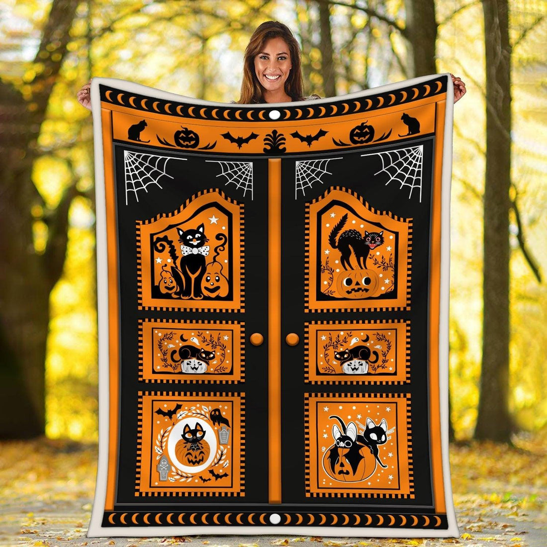 Blanket Black Cat Halloween - DucG