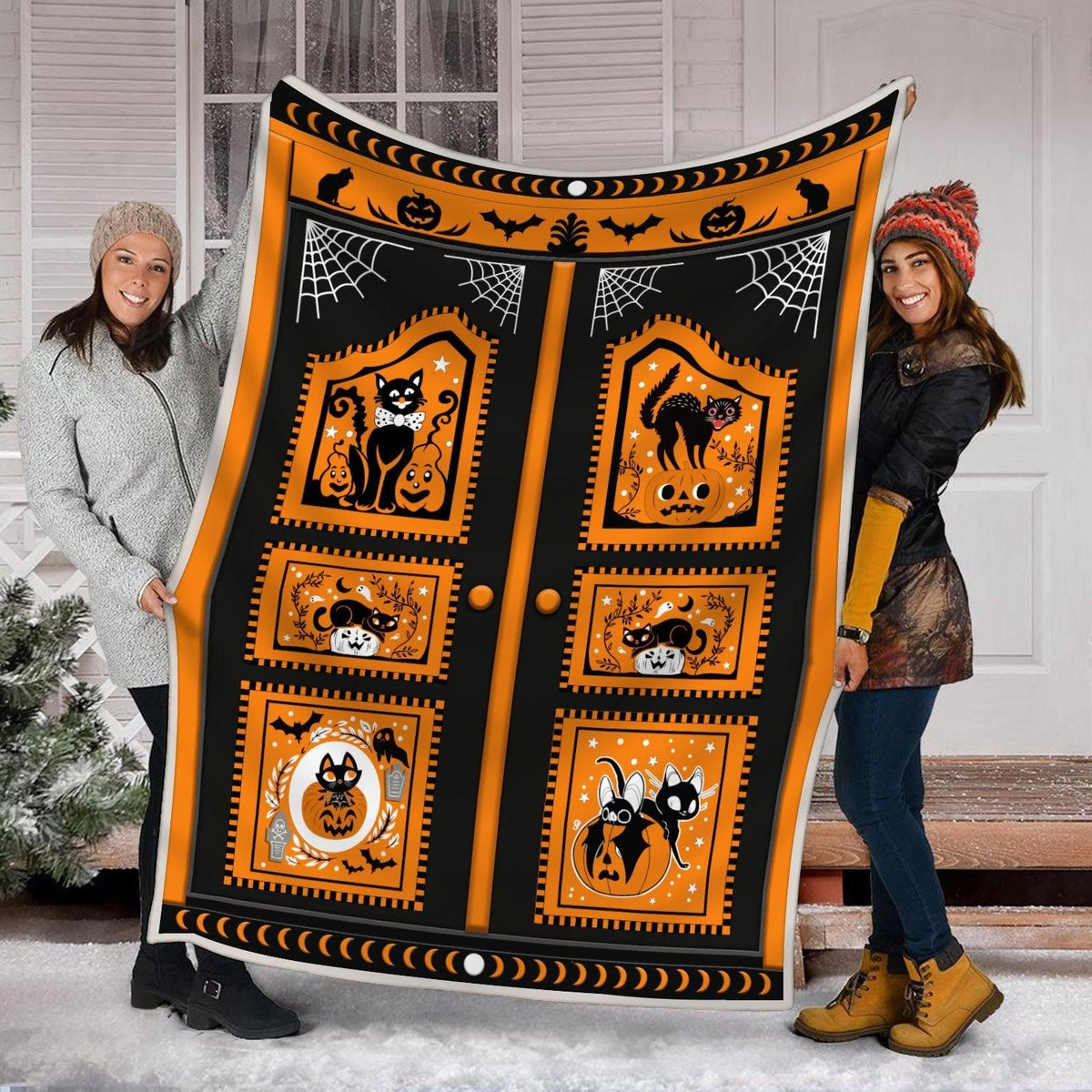 Blanket Black Cat Halloween - DucG