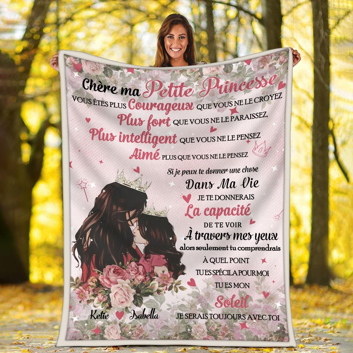 Blanket Dear My Little Princess Customized French - DucG