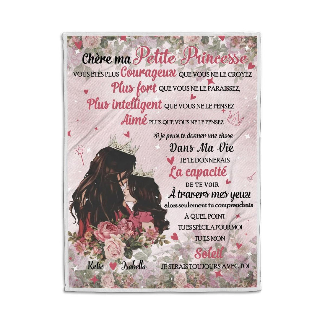 Blanket Dear My Little Princess Customized French - DucG