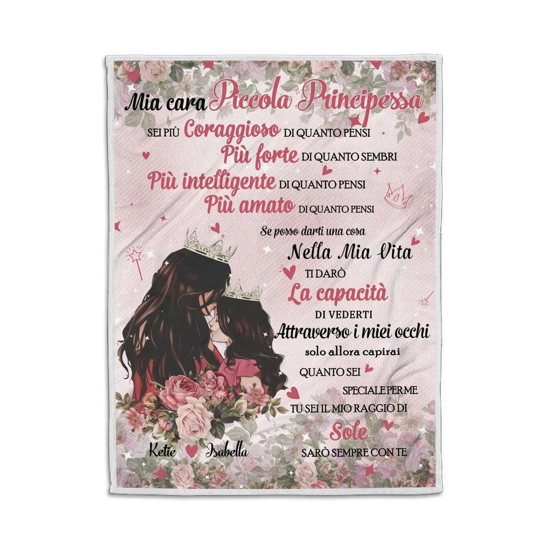 Blanket Dear My Little Princess Customized Italian - DucG