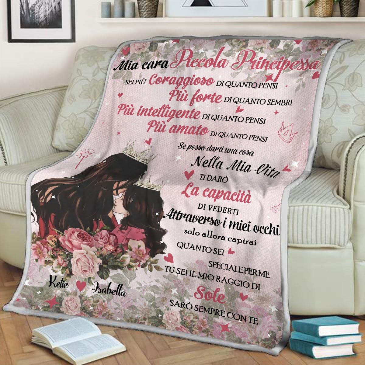 Blanket Dear My Little Princess Customized Italian - DucG