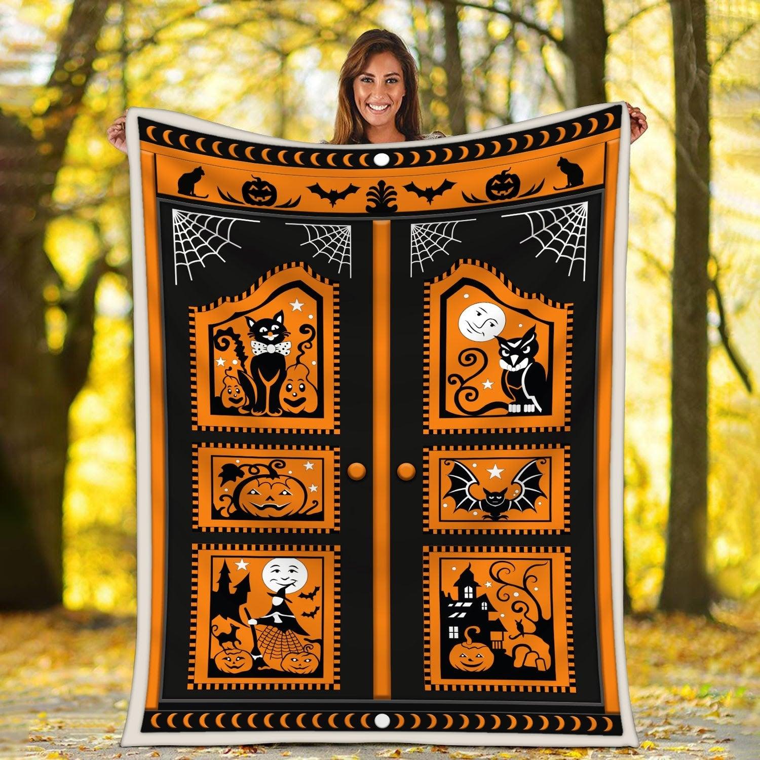 Blanket Halloween Black Cat Pumpkin - DucG