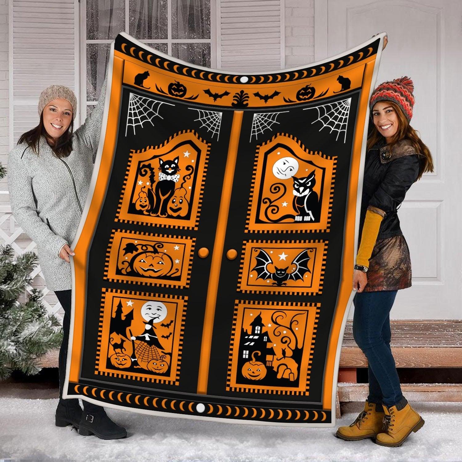 Blanket Halloween Black Cat Pumpkin - DucG