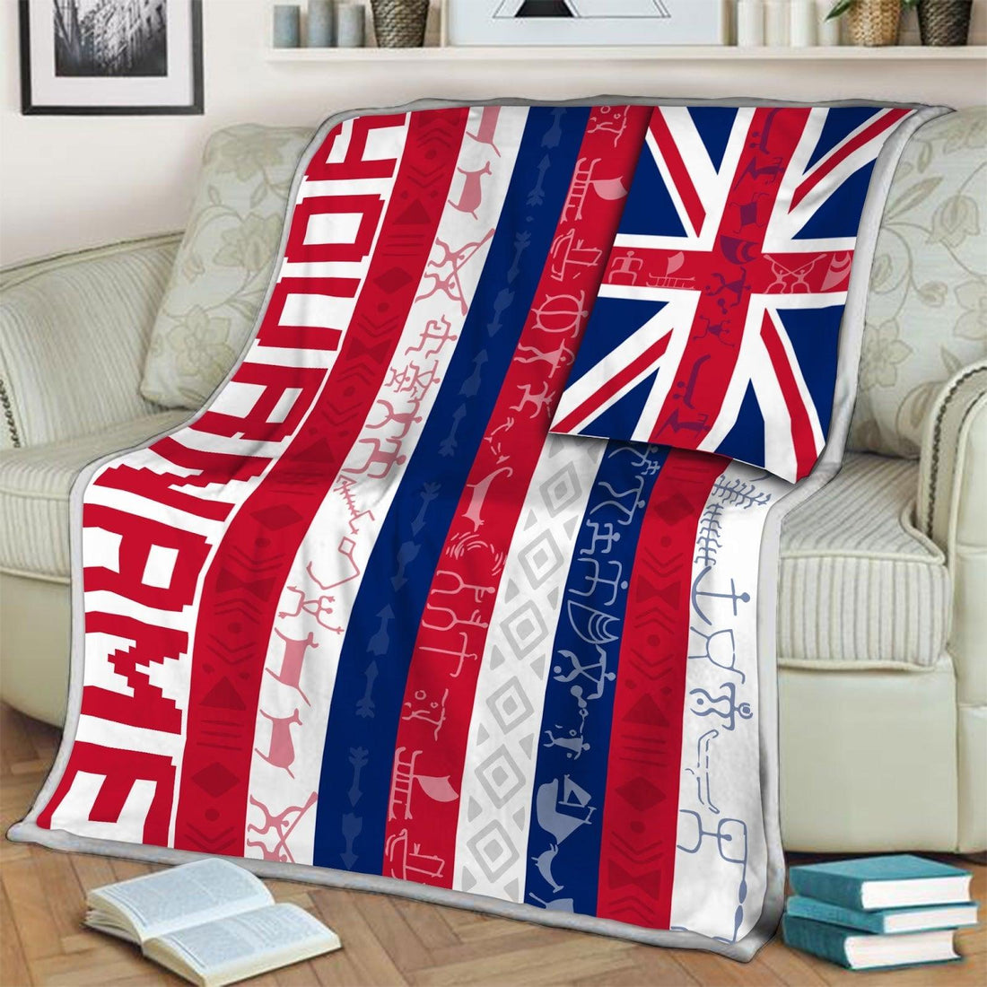 Blanket Hawaii Flag Personalized Custom Name - DucG