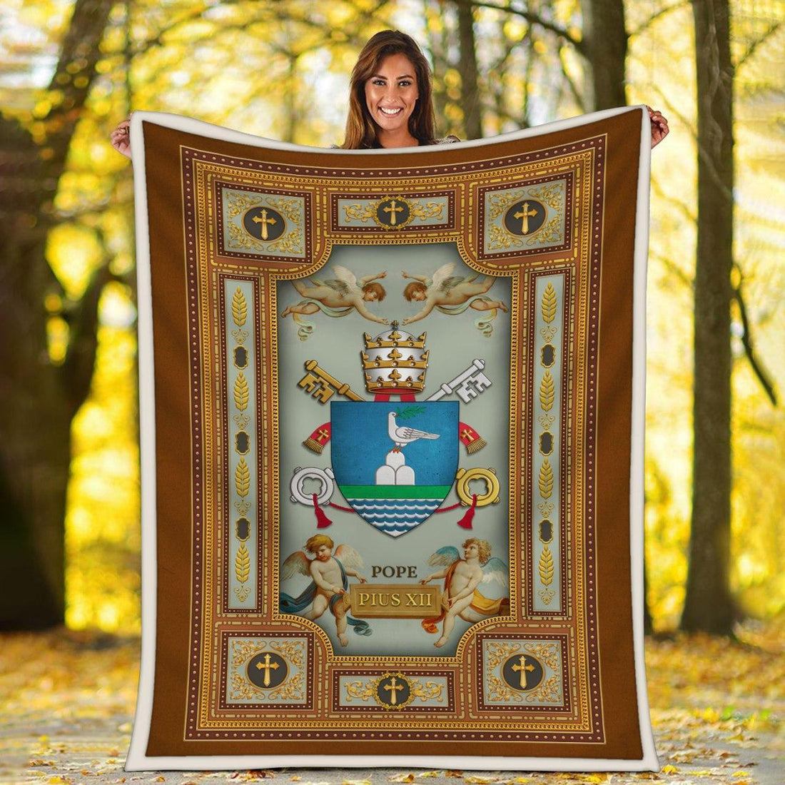 Blanket Pope Pius XII Coat Of Arms - DucG