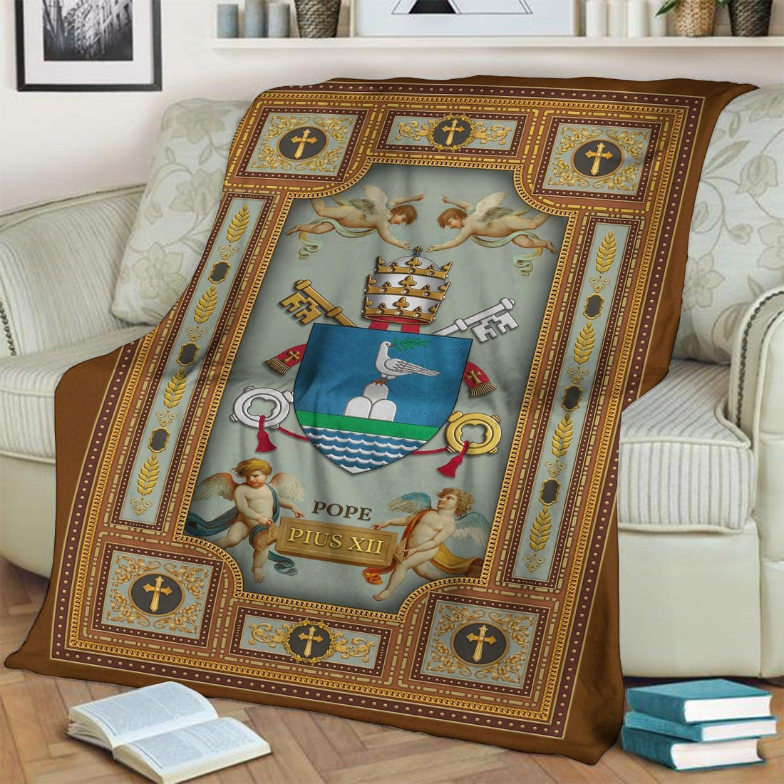 Blanket Pope Pius XII Coat Of Arms - DucG