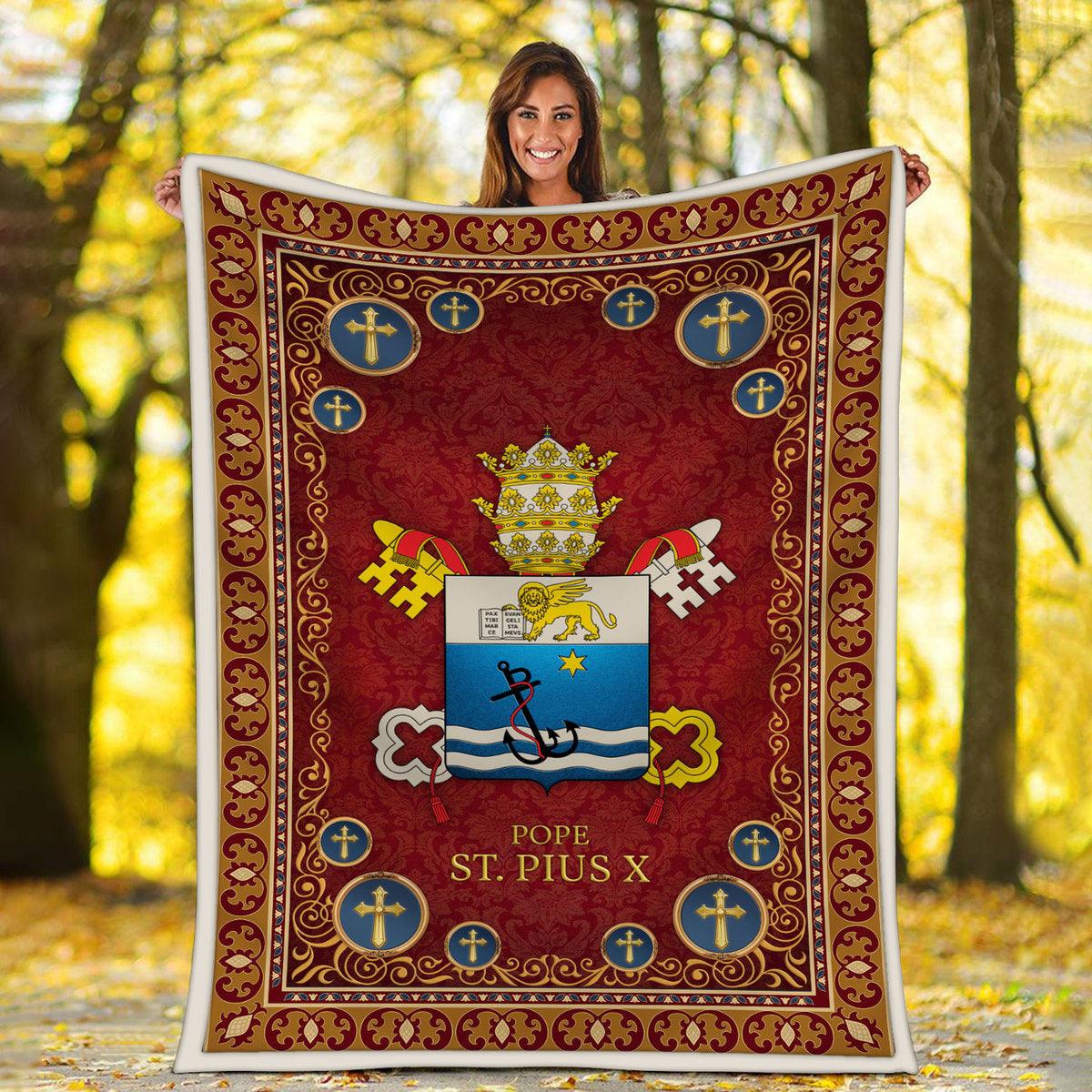 Blanket Pope St. Pius X Coat Of Arms - DucG