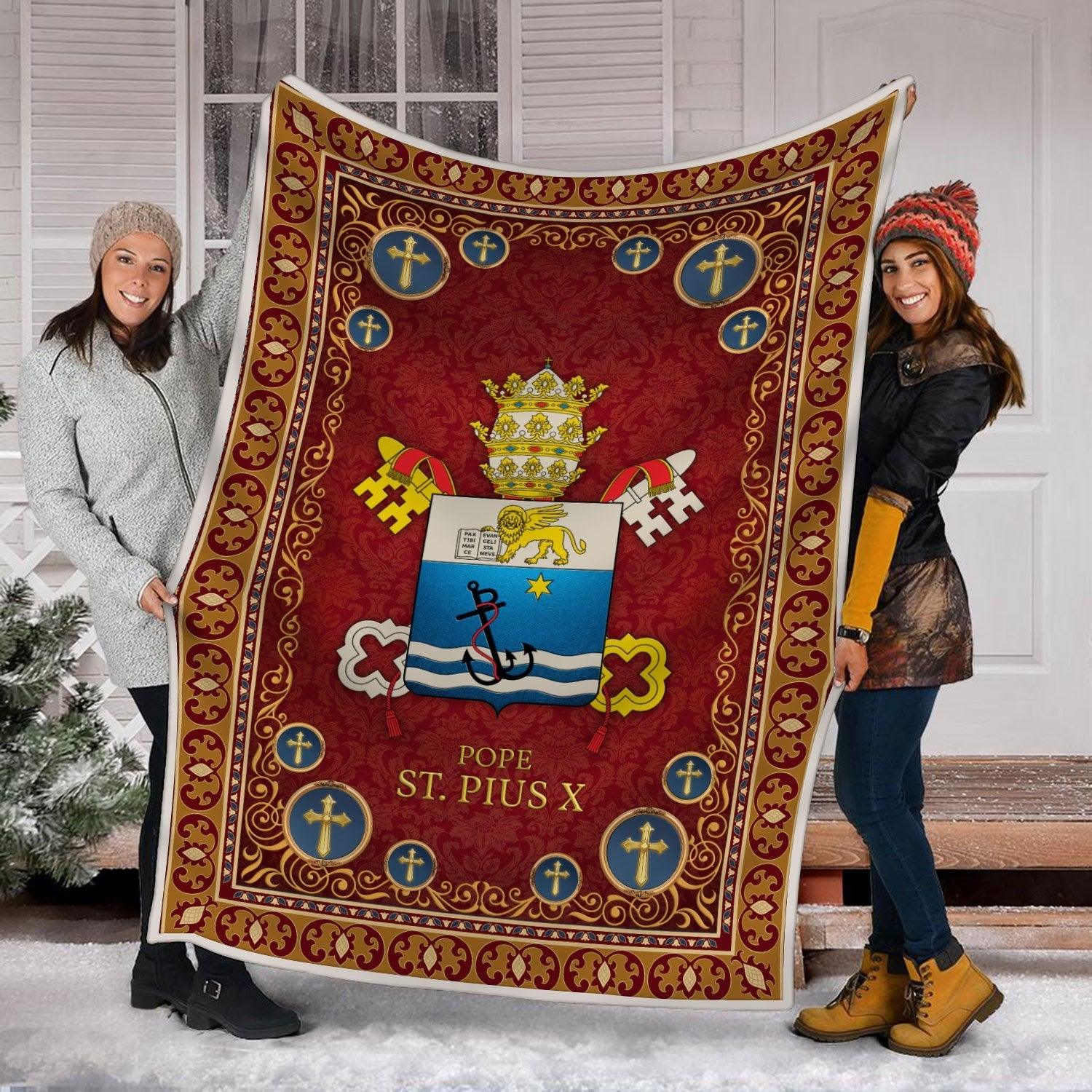 Blanket Pope St. Pius X Coat Of Arms - DucG