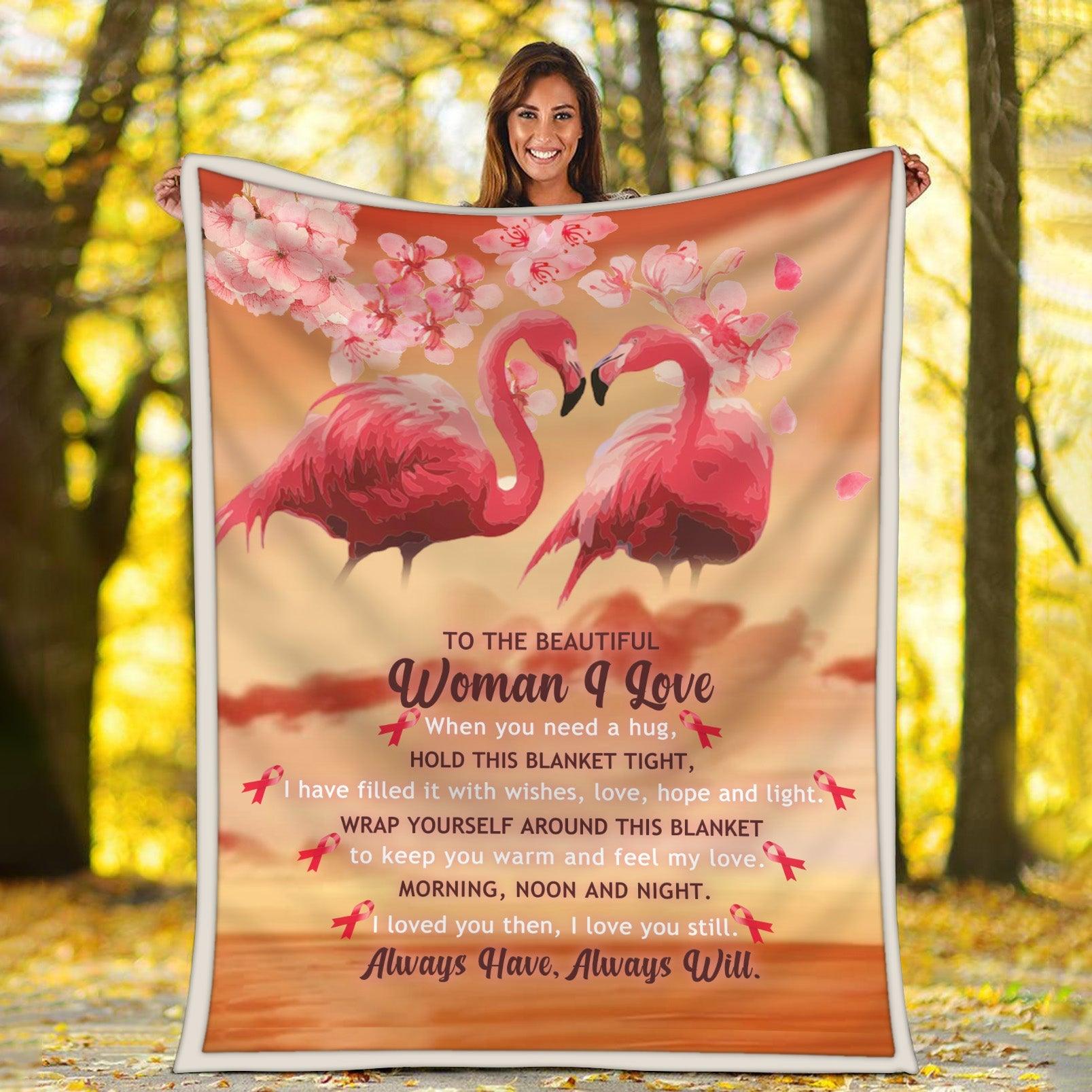 Blanket The Beautiful Woman I Love Breast Cancer Awareness - DucG