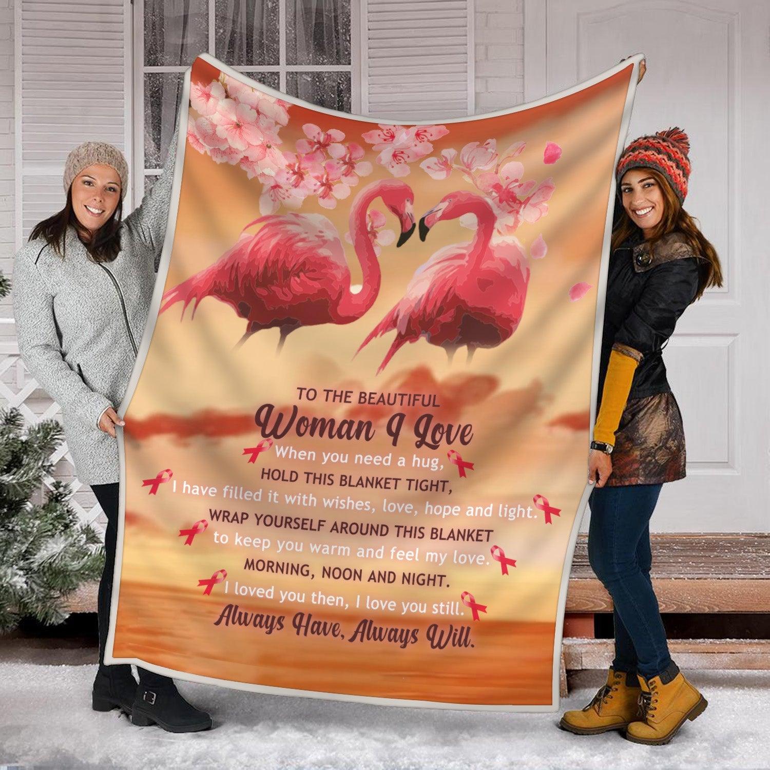 Blanket The Beautiful Woman I Love Breast Cancer Awareness - DucG