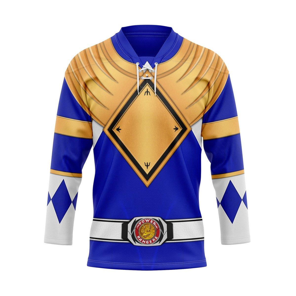 Blue Ranger Dragon Shield Hockey Jersey - Gearhomie.com