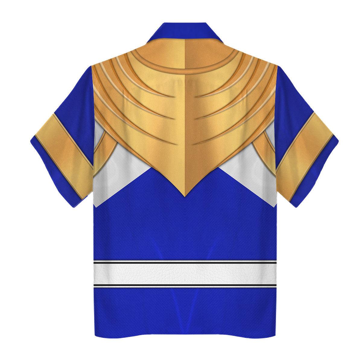 Blue Ranger Dragon Shield Hoodies Sweatshirt T-shirt Hawaiian - Gearhomie.com