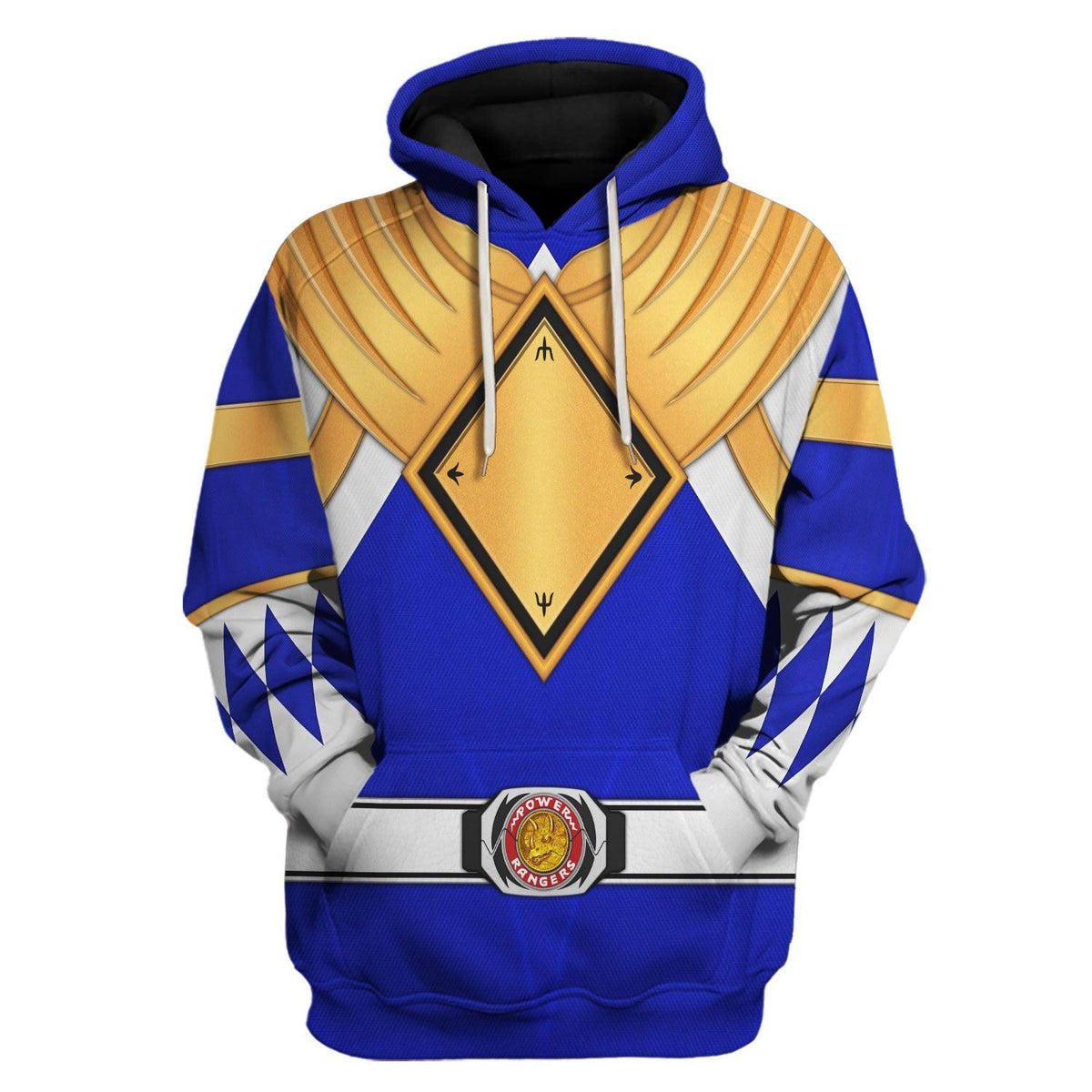 Blue Ranger Dragon Shield Hoodies Sweatshirt T-shirt Hawaiian - Gearhomie.com