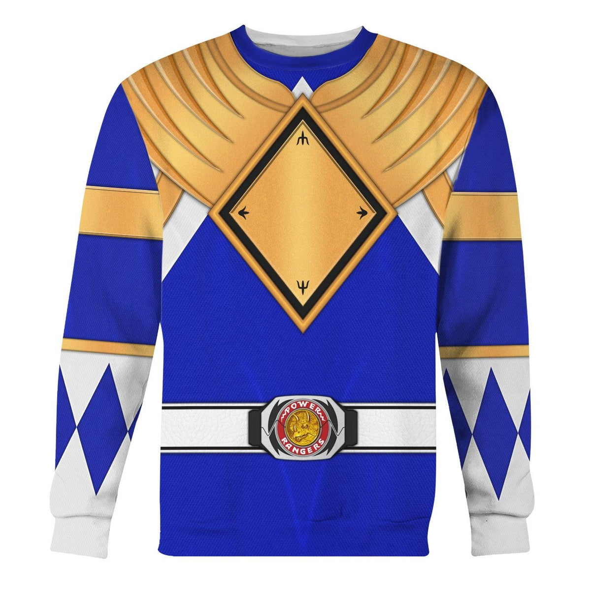 Blue Ranger Dragon Shield Hoodies Sweatshirt T-shirt Hawaiian - Gearhomie.com