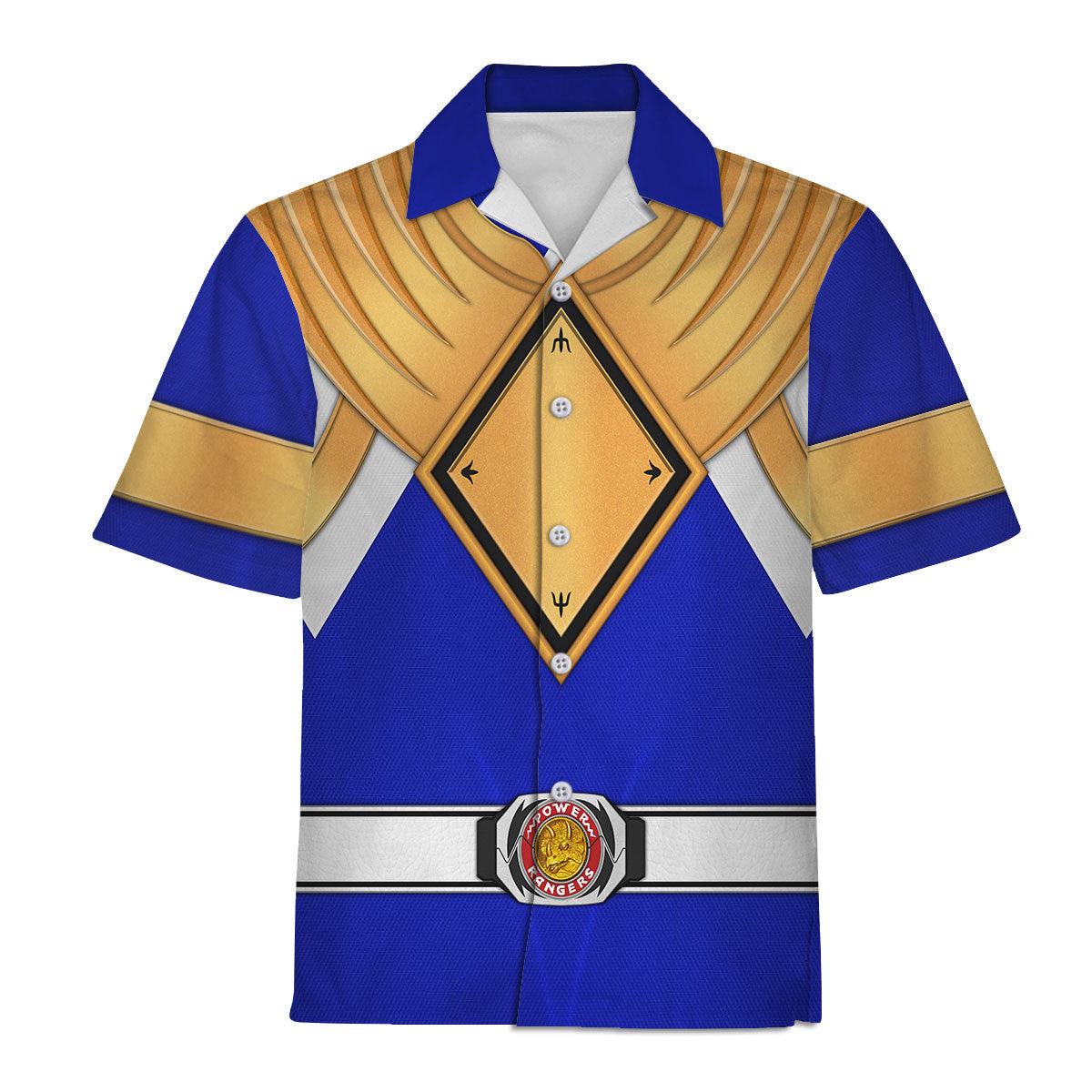 Blue Ranger Dragon Shield Hoodies Sweatshirt T-shirt Hawaiian - Gearhomie.com