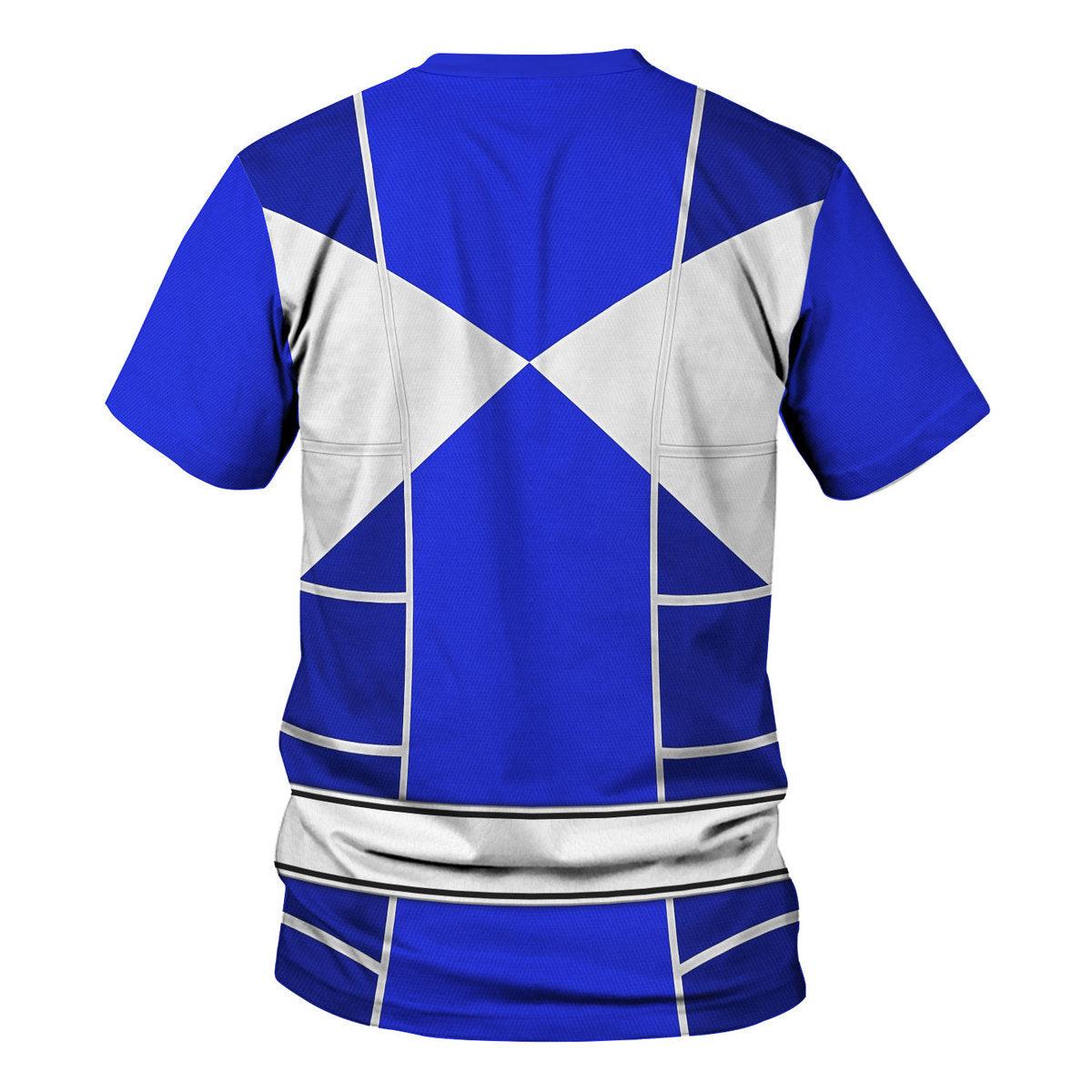 Blue Ranger Mighty Morphin Cosplay Hoodies Sweatshirt T-shirt Hawaiian - Gearhomie.com