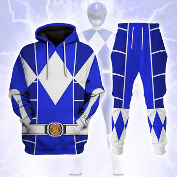 Blue Ranger Mighty Morphin Cosplay Hoodies Sweatshirt T-shirt Hawaiian - Gearhomie.com