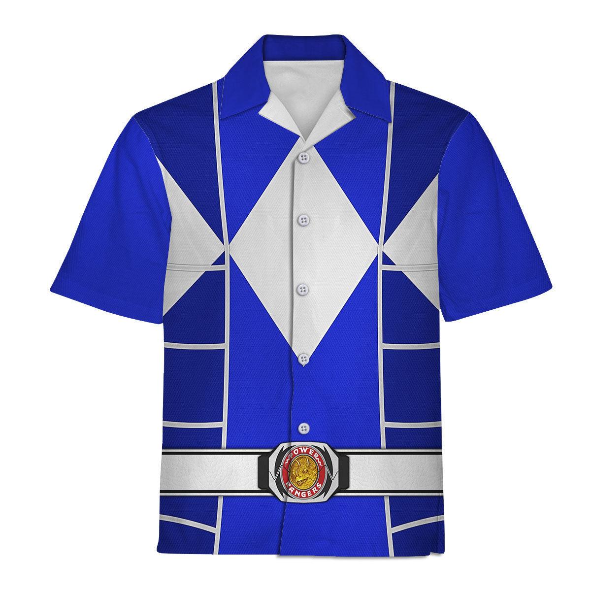 Blue Ranger Mighty Morphin Cosplay Hoodies Sweatshirt T-shirt Hawaiian - Gearhomie.com