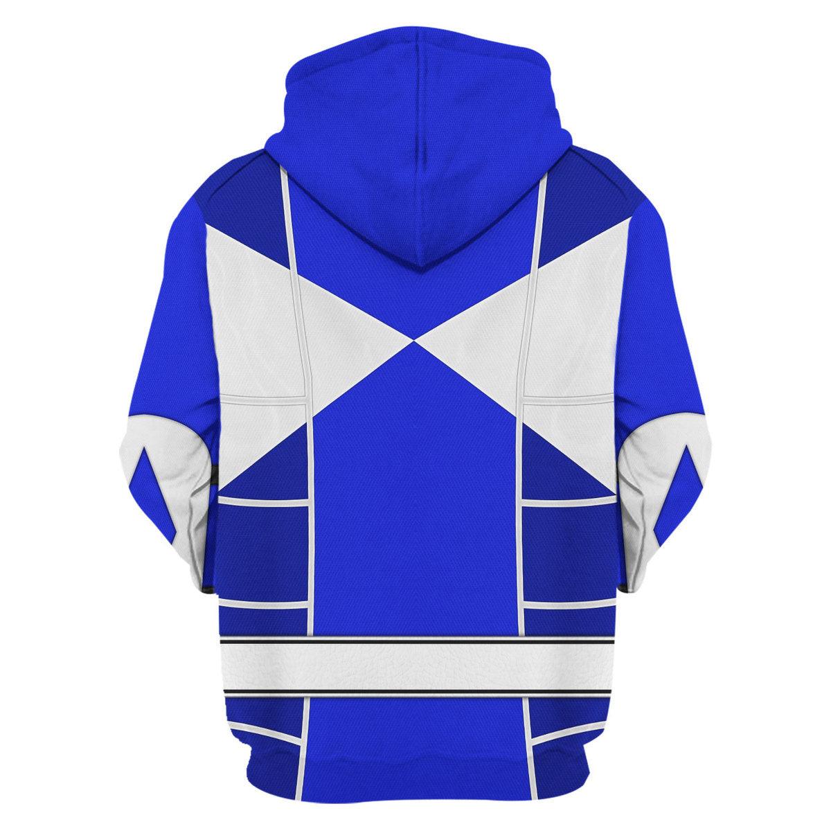 Blue Ranger Mighty Morphin Cosplay Hoodies Sweatshirt T-shirt Hawaiian - Gearhomie.com