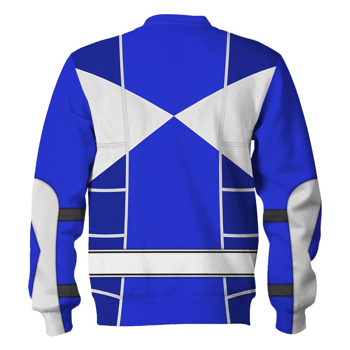 Blue Ranger Mighty Morphin Cosplay Hoodies Sweatshirt T-shirt Hawaiian - Gearhomie.com