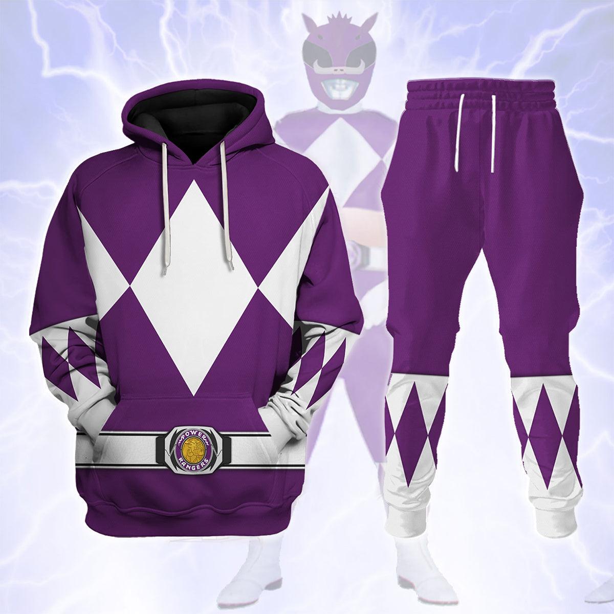 Bulk and Skull Purple Ranger Hoodies Sweatshirt T-shirt Hawaiian Sweatpants - Gearhomie.com