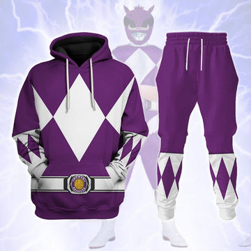 Bulk and Skull Purple Ranger Hoodies Sweatshirt T-shirt Hawaiian Sweatpants - Gearhomie.com