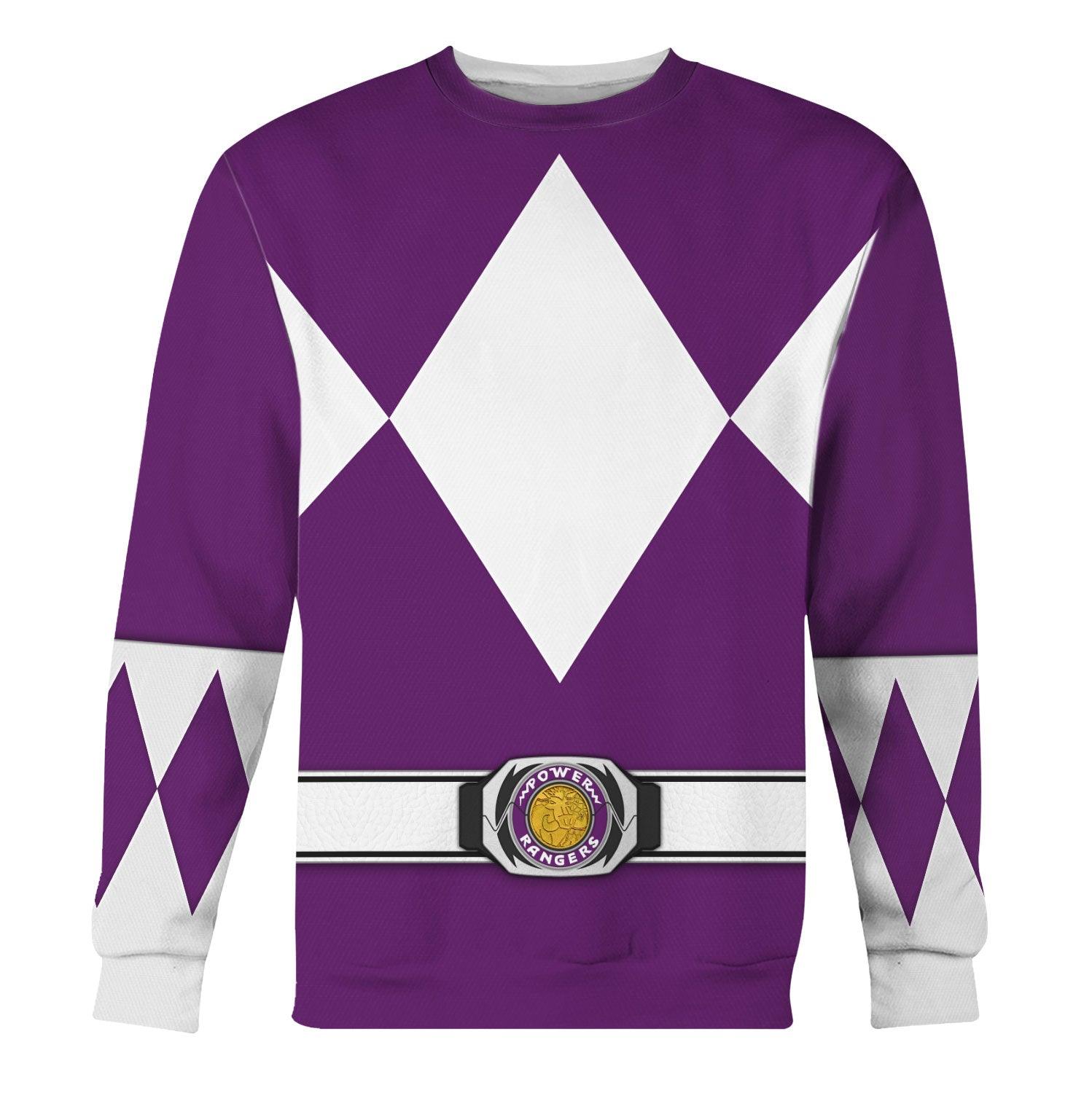 Bulk and Skull Purple Ranger Hoodies Sweatshirt T-shirt Hawaiian Sweatpants - Gearhomie.com