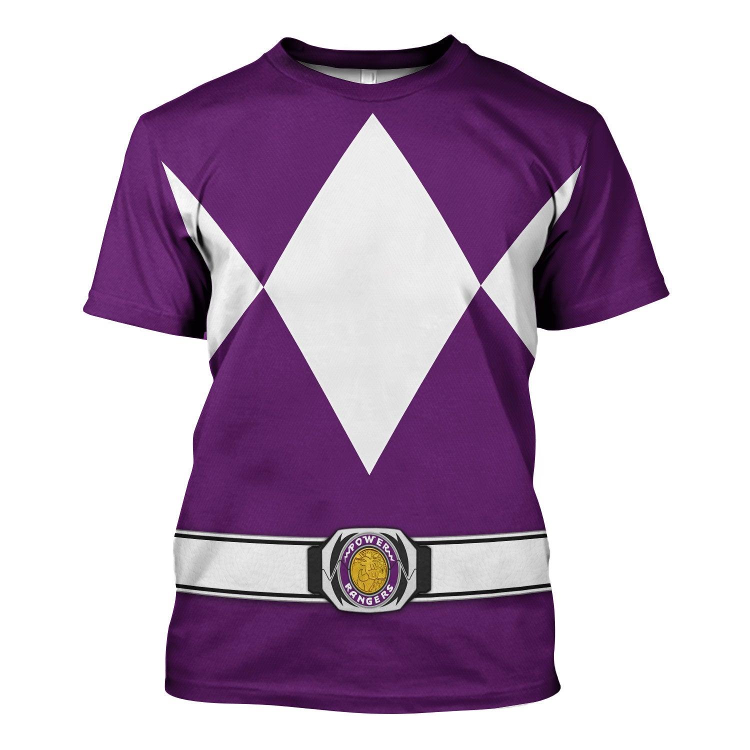 Bulk and Skull Purple Ranger Hoodies Sweatshirt T-shirt Hawaiian Sweatpants - Gearhomie.com