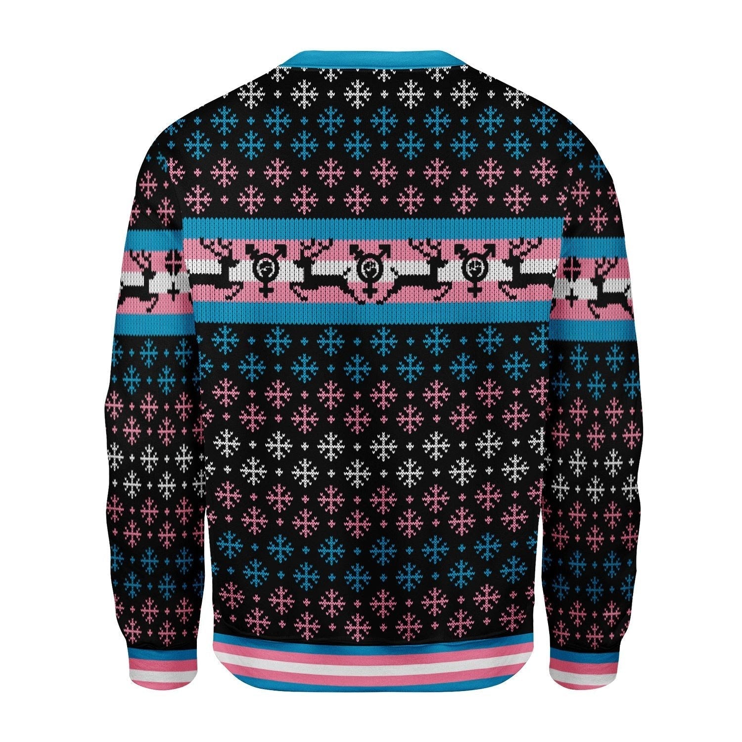 YMskins Christmas Sweater Transgender Pride Flag 3D Apparel