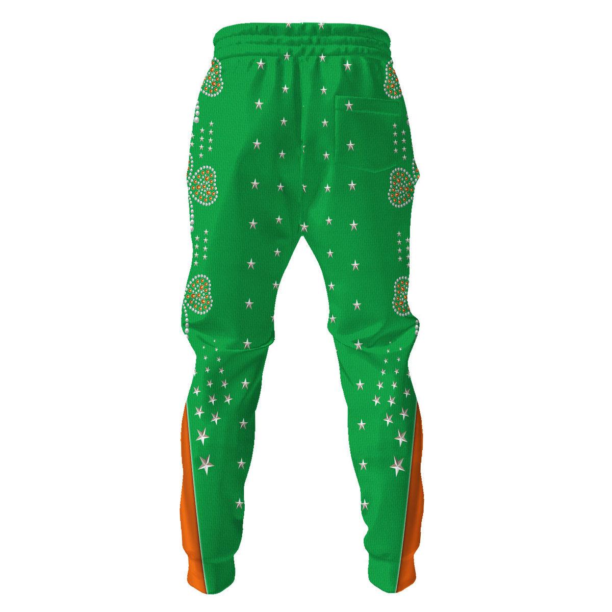Celebrating the King: Elvis Presley Costume for St. Patrick's Day Hoodie Sweatshirt T-Shirt Sweatpants - Gearhomie.com