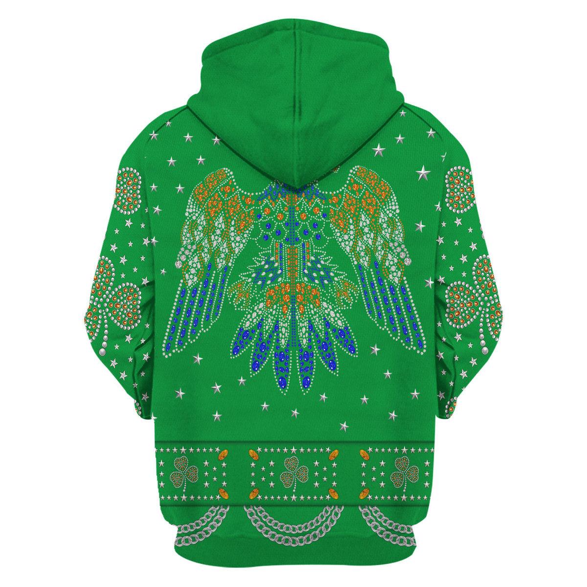 Celebrating the King: Elvis Presley Costume for St. Patrick's Day Hoodie Sweatshirt T-Shirt Sweatpants - Gearhomie.com