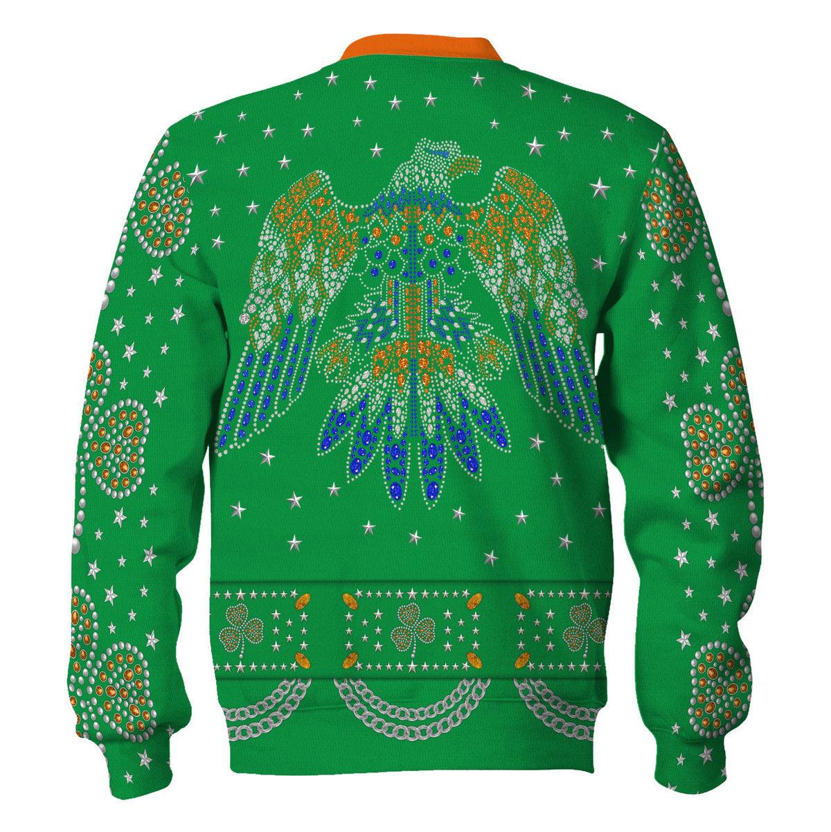 Celebrating the King: Elvis Presley Costume for St. Patrick's Day Hoodie Sweatshirt T-Shirt Sweatpants - Gearhomie.com
