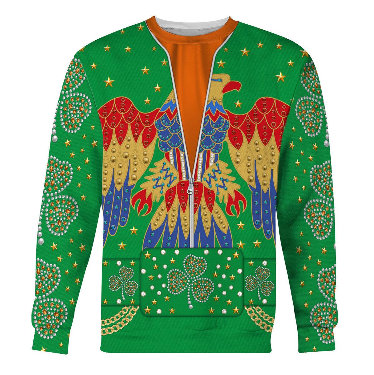 Celebrating the King: Elvis Presley EAGLE Costume for St. Patrick's Day Hoodie Sweatshirt T-Shirt Sweatpants - Gearhomie.com