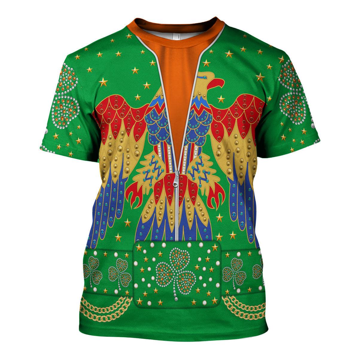 Celebrating the King: Elvis Presley EAGLE Costume for St. Patrick's Day Hoodie Sweatshirt T-Shirt Sweatpants - Gearhomie.com